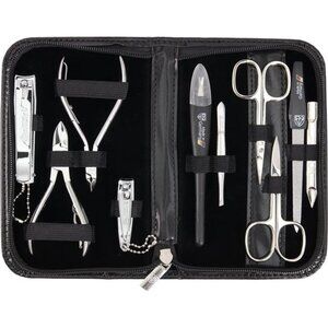 3 Swords Germany - brand quality 10 piece manicure pedicure grooming kit set